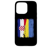 Croatia Ukraine Half Flag Croatian Ukrainian Heritage Case for iPhone 15 Pro Max