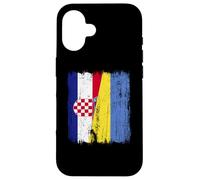 Croatia Ukraine Half Flag Croatian Ukrainian Heritage Case for iPhone 16