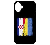 Croatia Ukraine Half Flag Croatian Ukrainian Heritage Case for iPhone 16 Plus