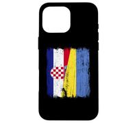 Croatia Ukraine Half Flag Croatian Ukrainian Heritage Case for iPhone 16 Pro Max