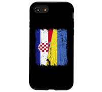 Croatia Ukraine Half Flag Croatian Ukrainian Heritage Case for iPhone SE (2020) / 7/8