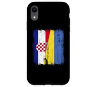 Croatia Ukraine Half Flag Croatian Ukrainian Heritage Case for iPhone XR