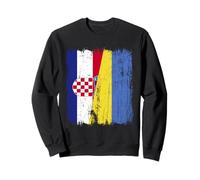 Croatia Ukraine Half Flag Croatian Ukrainian Heritage Sweatshirt