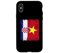 Croatia Vietnam Half Flag Croatian Vietnamese History Case for iPhone X/XS