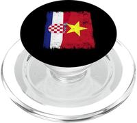 Croatia Vietnam Half Flag Croatian Vietnamese History PopSockets PopGrip for MagSafe