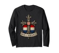 Croatian crisis | Croatia Flag with Cross Long Sleeve T-Shirt