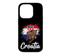 Croatian Flag Marten Burst Hrvatska Pride Design Case for iPhone 14 Pro