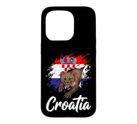 Croatian Flag Marten Burst Hrvatska Pride Design Case for iPhone 15 Pro