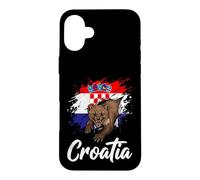 Croatian Flag Marten Burst Hrvatska Pride Design Case for iPhone 16 Plus
