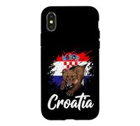 Croatian Flag Marten Burst Hrvatska Pride Design Case for iPhone X/XS