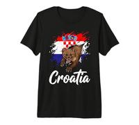 Croatian Flag Marten Burst Hrvatska Pride Design Premium T-Shirt