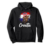 Croatian Flag Marten Burst Hrvatska Pride Design Pullover Hoodie