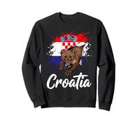 Croatian Flag Marten Burst Hrvatska Pride Design Sweatshirt