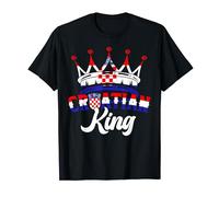 Croatian King Croatia Flag Croatian Funny Croatian Pride T-Shirt