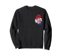 Croatian National Flag Pocket Heart Croatia Pride Heritage Sweatshirt