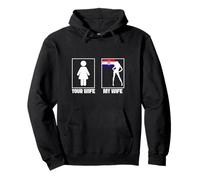Croatian Wife Outfit for Husband Marriage Croatia Flag Pullover Hoodie