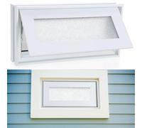 CroBlissful 1 Pcs 16'' x 8'' Small Basement Windows Sliding White Vinyl Bathroom Window Window Mobile Home Windows with Double Glazing Screen for Basement Bathroom Glass Block Cabins House Garage