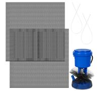 CroBlissful 2 Sets 19.7 x 19.7 Inch Swamp Cooler Pump Swamp Cooler Filter Mesh Pump Basket Filter Screen with Cable Zip Ties (Black)