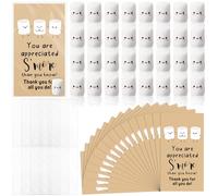 CroBlissful 30 Sets Inspirational Employee Appreciation Gift Cute Realistic Resin Marshmallow Smores with Thank You Card Positive Dietitian Gift for Coworker Teacher Student Classroom Reward