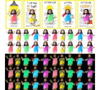 CroBlissful 50 Set Glow in The Dark Mini Jesus Figures with Bible Cards Little Luminous Jesus Statue Toys for Sunday School Religious Gifts Hide and Seek Christian Baptism Party Favors