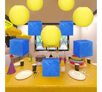 CroBlissful 6 Set Game Party Military Supply Loot Drop Box Video Game Party Favors Yellow Lantern Ribbon Gifts Boxes for Battle Gaming Themed Birthday Decoration