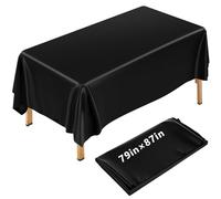 CroBlissful 87 x 79 Inch Massage Table Sheet Reusable Wax Mat Pad Waterproof PVC Waxing Mat for Esthetician Bed Oilproof Wax Bed Cover for Spa Beauty Tattoo Grafting Eyelash (Black)