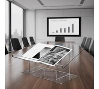 CroBlissful Clear Acrylic Tabletop Podium 23.5"w x 10"h x 14"d Assembled Removable Tabletop Lectern for Office