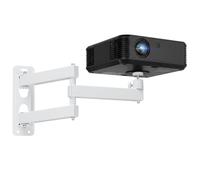 CroBlissful Foldable Projector Wall Mount, Ceiling Projector Mount, Universal Adjustable 360° Rotation, Projectors Stand with 1/4" Ball Head, Devices Bracket Holder for Home Office (Three Arms,White)