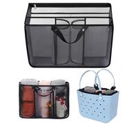 Croc Charms Beach Bags Organizer Insert Compatible with Original XL Bogg Bag, Lightweight Mesh Divider Pouch Insert for Bogg Bag Accessories, 18" x 8.3" x 12.2" Beach Tote Bags Organizer Liner