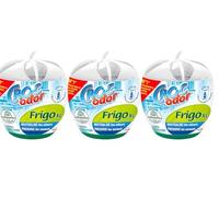 Croc Odor Fridge Deodoriser XL 140g Pack of 3 | Fridge Freshener for Odour Removal | Neutralises Strong Fridge Smells | Long-Lasting Freshness | Food Safe Fridge Odour Absorber for Clean Storage