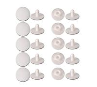 Croc Replacement Rivets, 10pcs Clog Garden Shoe Repair Rivets Compatible for Crocs-Styled Shoes Strap Button Replacement (White)