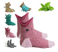 Croc Women's Warm, Non-Slip Alligator Socks - Knit Crocodile Pattern, Unisex Novelty Socks