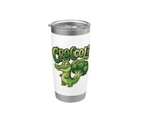 Croccoli Funny Food Pun Crocodile Broccoli Veggie Stainless Steel Insulated Tumbler