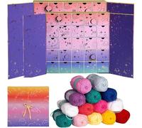 Crochet Advent Calendar 2025, 25 Days Crochet Project Countdown Box With Yarn & Patterns, DIY Craft Crochet Christmas Countdown Calendars for Craft Lovers (2pcs)