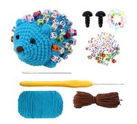 Crochet Animal Kit,Crochet Animals | Complete Crochet Hedgehog Beginner Kit,Crochet Tools and Accessories,Crochet Set for Women, Crochet Learning Kit