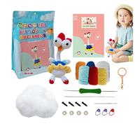 Crochet Animal Kit, Crochet Chicken Kit, Animal Crochet Doll Kit, Knitting Starter Set, Crochet Animal Doll, Crochet Animal Art Set for Adults, Includes Everything for Creating a Chicken Crochet Doll