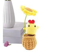 Crochet Animal Plush, Handmade Inspirational Decor, 6.3x3.15x3.15 Inches Uplifting Appreciation Gift, Cheerful Mental Health Ornament, Soft Knit Figure for Kitchen Bathroom Bedroom