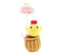 Crochet Animal Plush, Handmade Inspirational Decor, 6.3x3.15x3.15 Inches Uplifting Appreciation Gift, Cheerful Mental Health Ornament, Soft Knit Figure for Kitchen Bathroom Bedroom