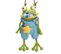 Crochet Animal Pouch, Cute Frog Bag, Coin Purse with Sturdy Construction, Mini Pouch with Playful Shape, Travel Accessory, for Teen Girls Hiking Running Summer Gym Passport School Outdoor Adventures