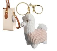 Crochet Animals, Cute Alpaca Decor, Knitting Crafts Charm, Hand-Woven Ornament, Inspirational Accessory, Ideal for Birthday Gift, Wallet, Backpack, Keys, 3 Inch Pink, Violet, Blue