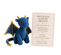 Crochet Animals Emotional Pocket Dragon Knitted Toy with Card