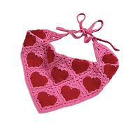 Crochet Anti-uv Bandana Knitted Hair Kerchief Tie Back For Head Wrap Color Matching For Triangle Turban For Girls Photo