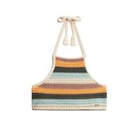 Crochet backless crop t-shirt for women Superdry Multicolore XL