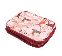 Crochet Bag Sika Deer Pattern, 600D Oxford Cloth Double Layer Large Capacity Knitting Case, Portable Soft Durable Storage - Convenient Craft Organizer for Crochet Tools &