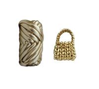 Crochet Bag Sling - Chunky Metallic Cotton Thread Tubular Giant Chunky Yarn for Bags, Baskets, Carpets, DIY Crafts