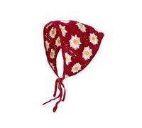 Crochet Banda Kerchief Hair Scarf Knitted Hair Shift Tie Flower Pen Triangle Head Scarf For Women Back