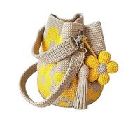 Crochet Beach Bag Flower Pattern Shoulder Purse