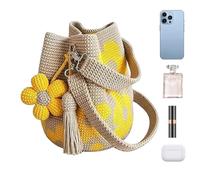 Crochet Beach Bag Flower Pattern Shoulder Purse