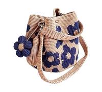 Crochet Beach Bag Flower Shoulder Tote
