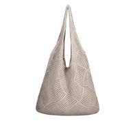 Crochet Beach Bags for Women, Summer Boho Woven Shoulder Bags, Crochet Faux Raffia Mesh Tote Bag for Beach Holiday Travel Daily Work Shopping